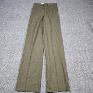 Vintage US Military Pants Mens 31XL Tropical Green Wool Blend 2251 Uniform 70s